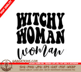 Retro Witchy Woman SVG -  Text Design SVG