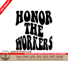Retro Labor Day Honor the Workers Design SVG SVG