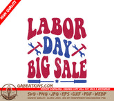 Retro Red & Blue Labor Day Big Sale SVG SVG