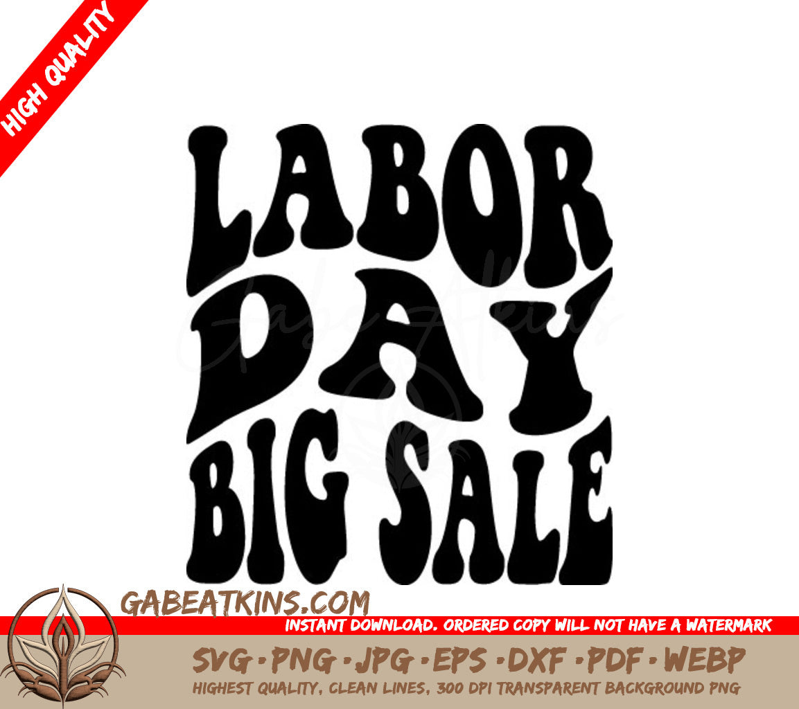 Retro Labor Day Big Sale SVG Design SVG