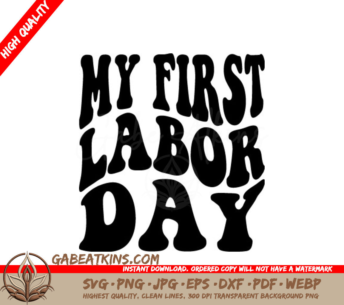 My First Labor Day SVG -  Retro Sign SVG