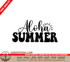 Aloha Summer Retro SVG Design SVG