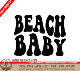 Retro Summer Beach Baby SVG Cut File - Design SVG