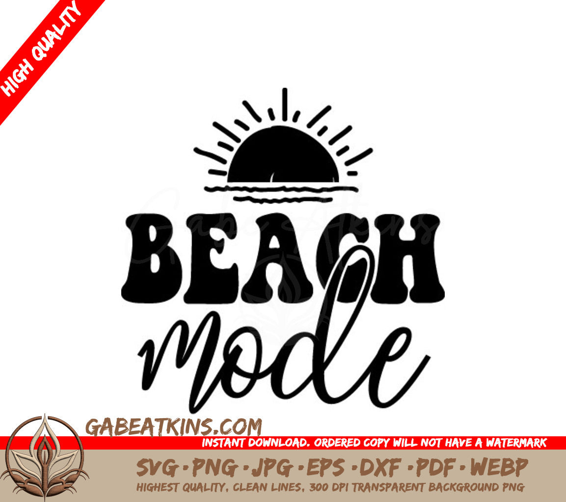 Retro Summer Beach Mode Sunset SVG SVG