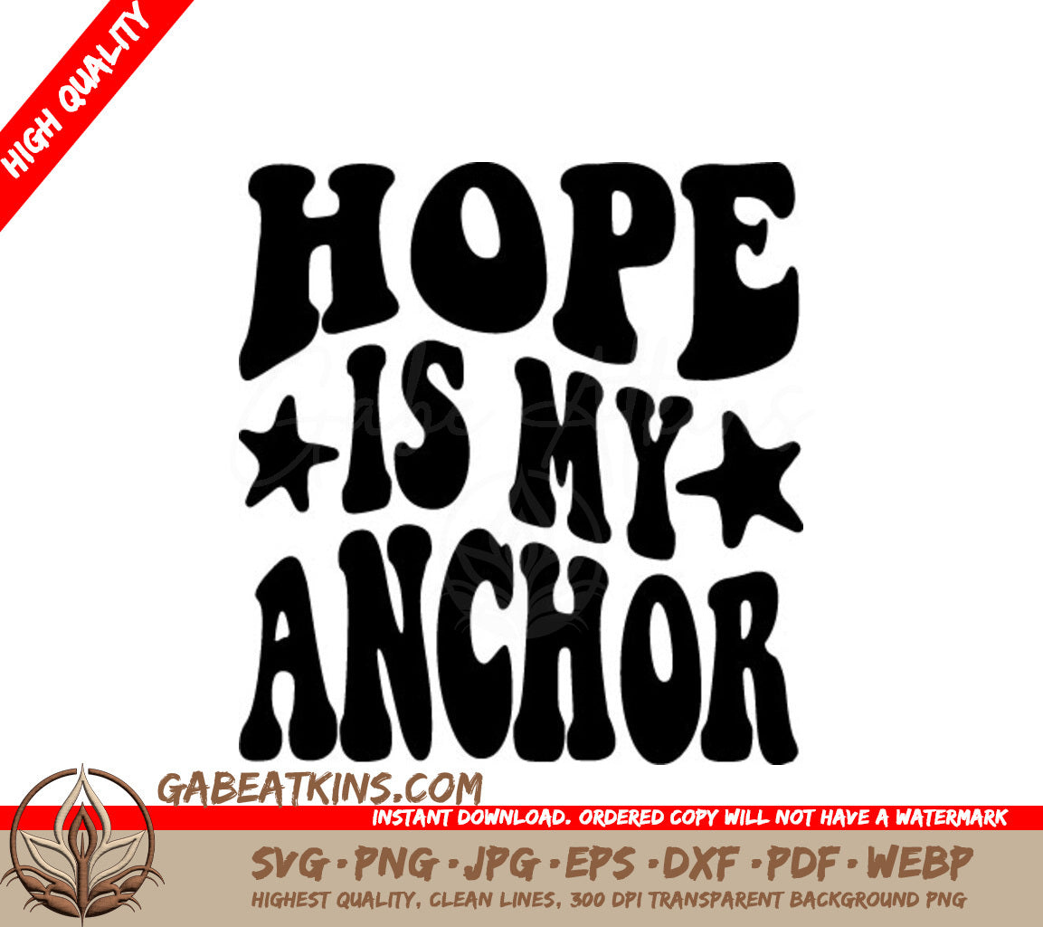 Hope Is My Anchor Retro Summer SVG SVG