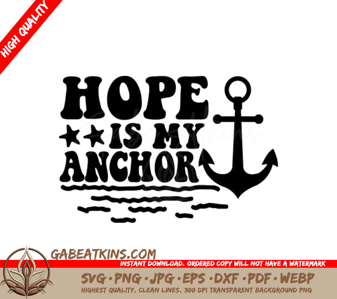 Retro Summer Anchor Hope SVG - Design SVG