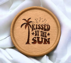 Retro Palm Tree Silhouette SVG - Kissed By The Sun SVG