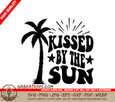 Retro Palm Tree Silhouette SVG - Kissed By The Sun SVG
