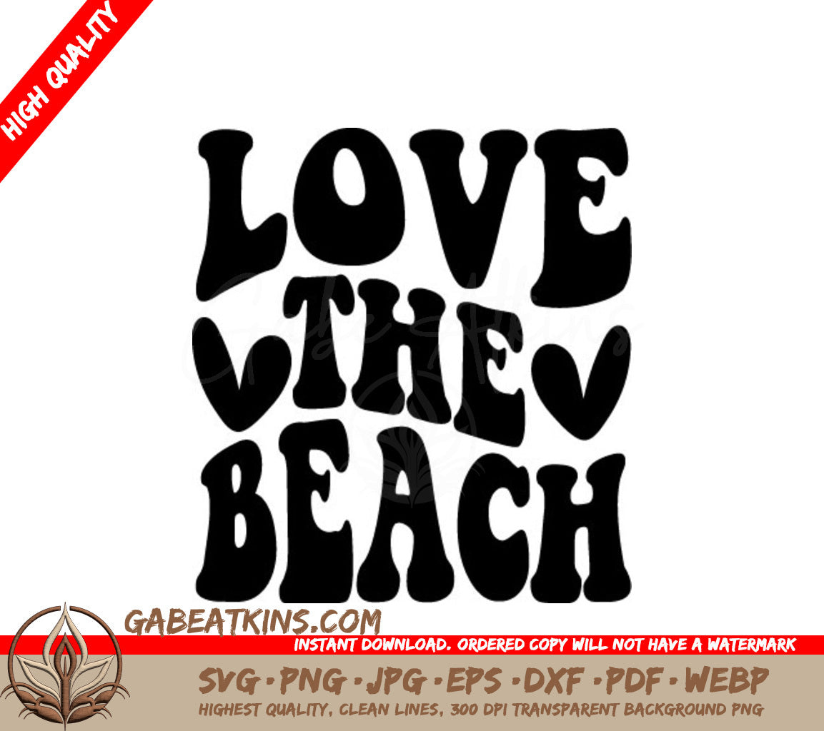 Retro Summer Love The Beach SVG - Design SVG