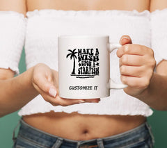 Retro Summer Palm Tree Starfish SVG - Make a Wish Design SVG