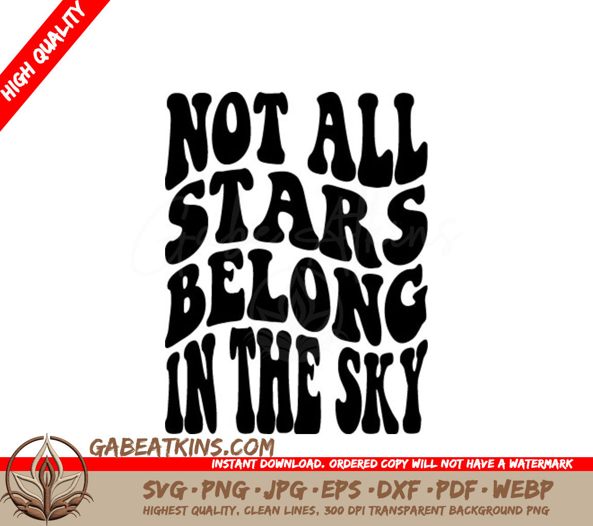 Retro Summer Not All Stars Belong In The Sky SVG SVG