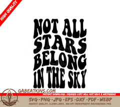 Retro Summer Not All Stars Belong In The Sky SVG SVG