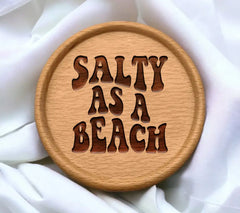Salty As A Beach Retro Summer SVG Design - SVG
