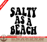 Salty As A Beach Retro Summer SVG Design -  SVG