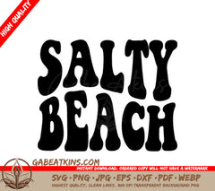 Retro Summer Salty Beach Design SVG - SVG