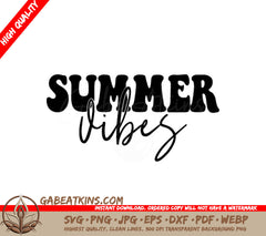 Retro Summer Vibes SVG Design - SVG