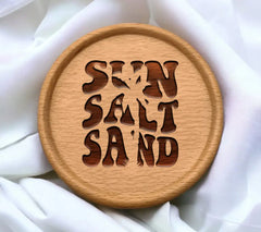 Retro Sun, Salt, Sand Palm Tree Design SVG SVG