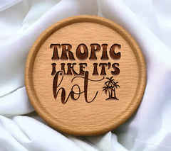 Retro Summer Tropic Like Its Hot SVG with Palm Trees - Sign SVG