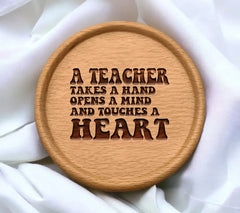 Retro Teacher SVG A Teacher Takes a Hand, Opens a Mind, Touches a Heart SVG