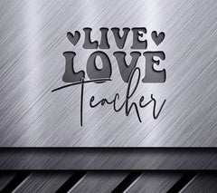 Retro Live Love Teacher SVG Design SVG