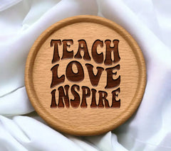 Retro Teacher Teach Love Inspire SVG SVG