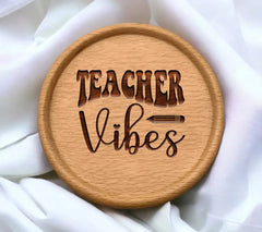 Retro Teacher Vibes SVG - Design with Pencil SVG