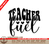 Retro Teacher Fuel SVG - Design with Hearts SVG