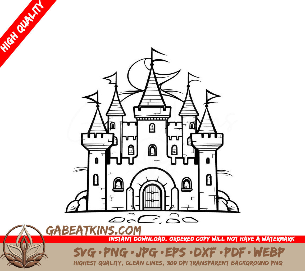 Castle with Flags SVG - Rise of the Phoenix SVG