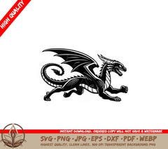 Roaring Sky Dragon SVG PNG JPG AI PDF DXF EPS WebP Digital Download