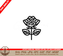 Rose Simplicity - SVG PNG JPG AI PDF DXF EPS WebP