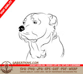 Rottweiler Dog Face SVG SVG