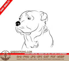 Rottweiler Dog Face SVG SVG