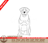 Rottweiler Dog Sitting SVG SVG