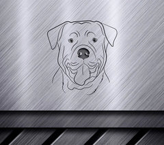 Rottweiler Face SVG Outline Clipart SVG