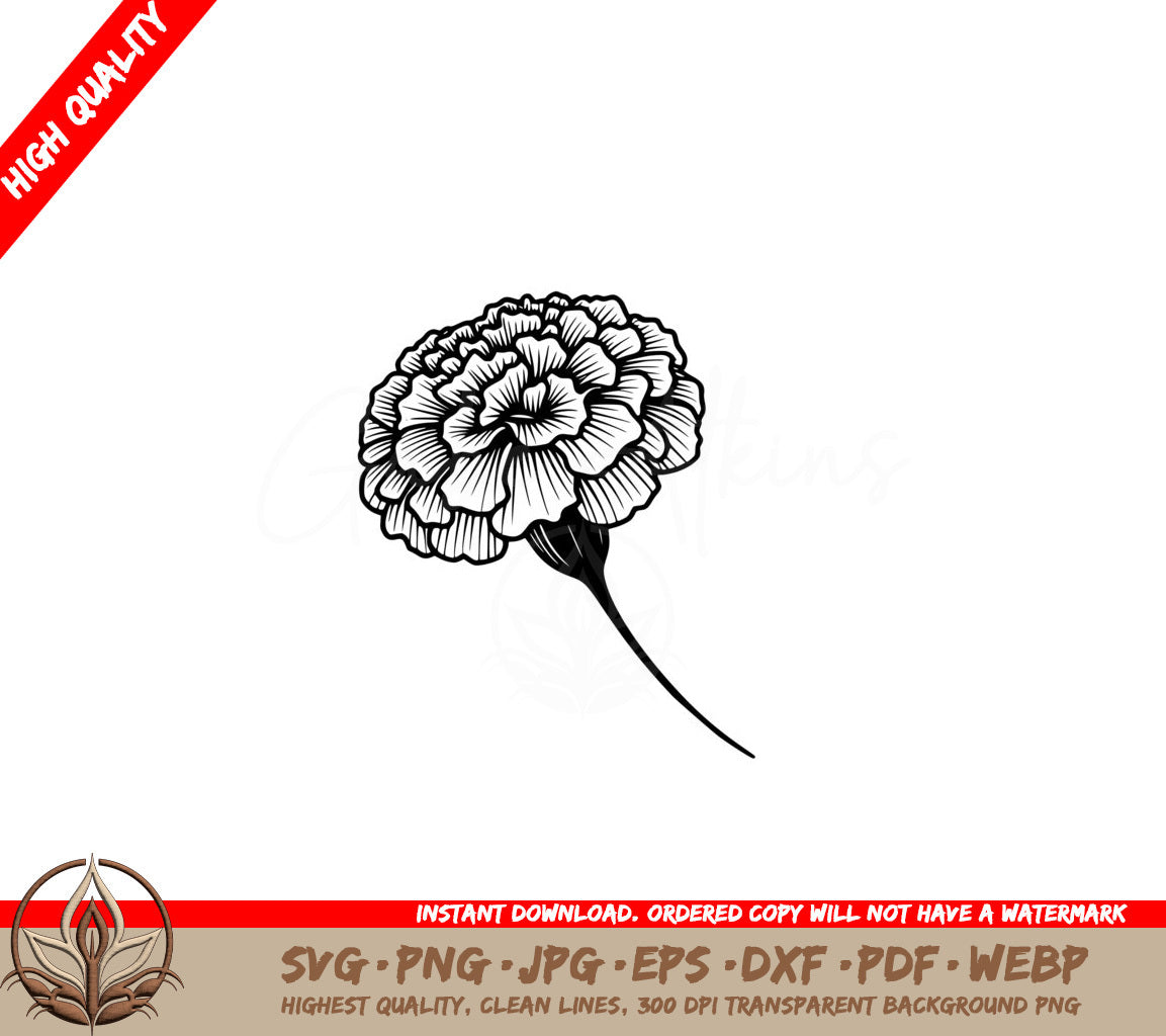 Ruffled Marigold SVG