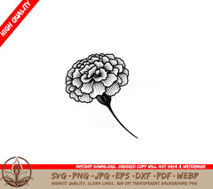 Ruffled Marigold SVG