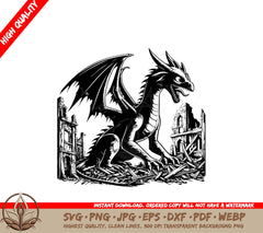 Ruined Kingdom Dragon SVG