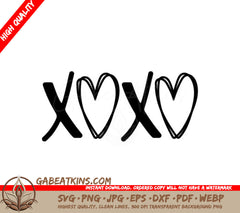 XOXO Hearts SVG SVG