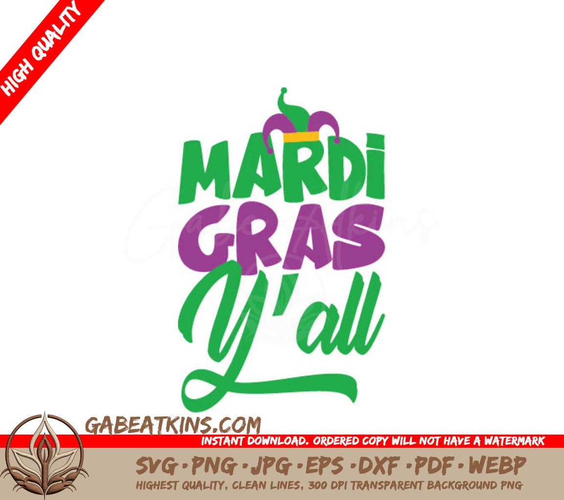 Mardi Gras Yall SVG SVG