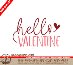 Hello Valentine SVG SVG