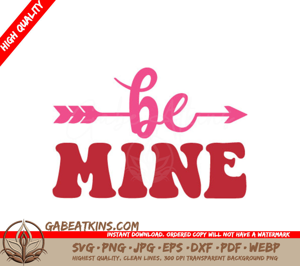Be Mine Arrow SVG Design SVG