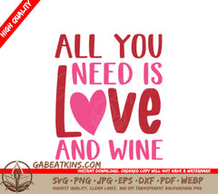 Love & Wine SVG SVG