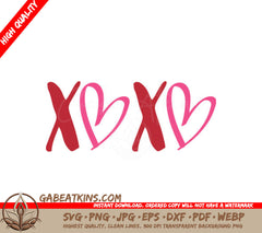 XOXO Hearts Valentines SVG  SVG