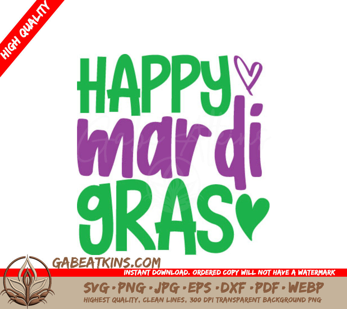 Happy Mardi Gras SVG SVG