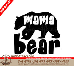 Mama Bear Silhouette SVG SVG
