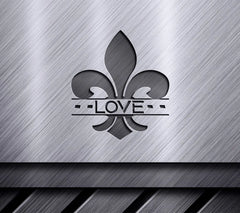 Purple Green Fleur De Lis Love SVG SVG