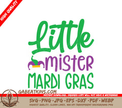 Little Mister Mardi Gras SVG SVG
