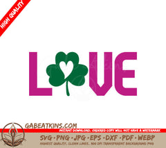 Shamrock Love Heart SVG SVG