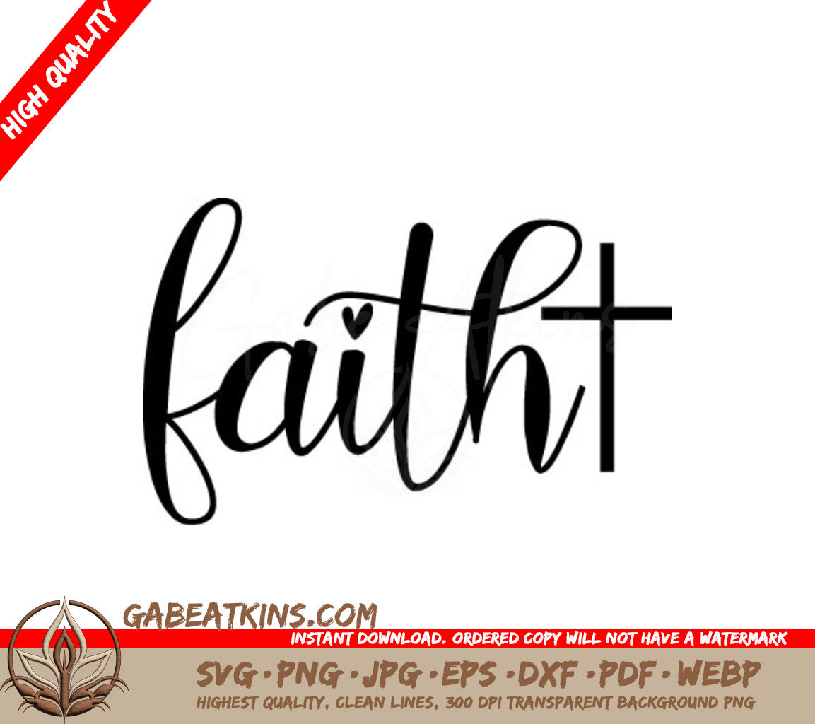 Faith Cross SVG Design SVG