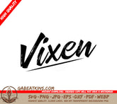 Vixen SVG - Reindeer Names SVG